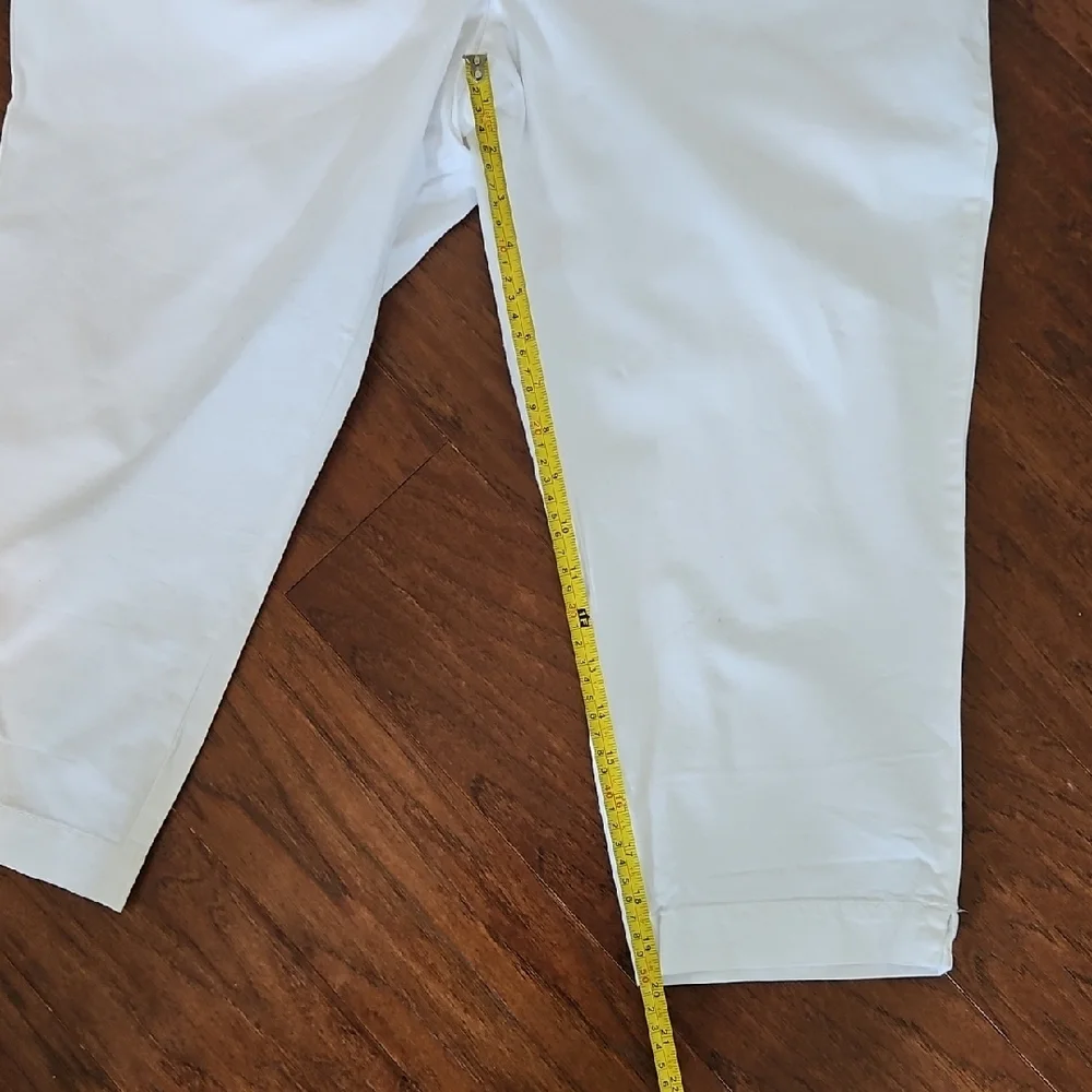 LOFT White Cropped Pants Julie Size 10P - Picture 3 of 6
